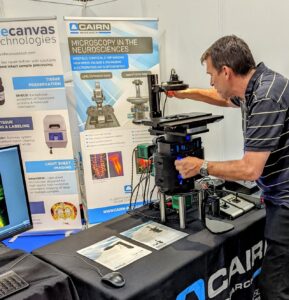 Jez setting up an openFrame at the recent FENS meeting